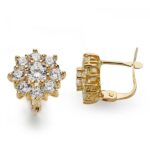 18K PENDIENTES ORO AMARILLO CUAJO CATALAN 10X10 MM