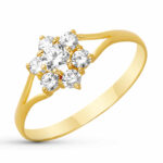 18K SORTIJA ORO AMARILLO CUAJO CON CIRCONITAS, ANCHO: 8 MM