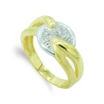 18K SORTIJA ORO BICOLOR MATE Y BRILLO, ANCHO: 11 MM