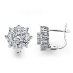 18K PENDIENTES ORO BLANCO CUAJO CATALAN 10X10 M