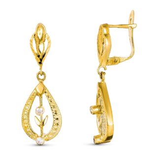 18K PENDIENTES ORO AMARILLO CUBANAS CIERRE CATALAN
