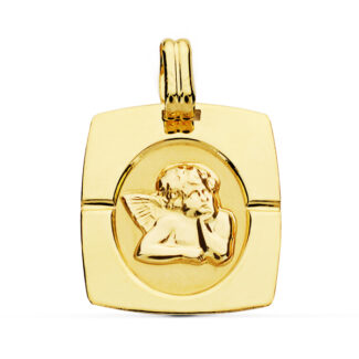 9K MEDALLA ORO AMARILLO ANGEL BURLON 20X17 MM