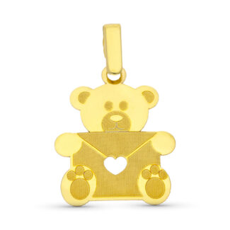 9K COLGANTE ORO AMARILLO ENAMORADOS 20X16 MM