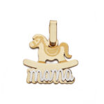 9K COLGANTE ORO AMARILLO MADRE, 17X16 MM