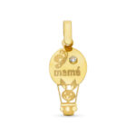 9K COLGANTE ORO AMARILLO MAMA GLOBO 20X10 MM