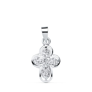 9K CRUZ ORO BLANCO 16X12 MM