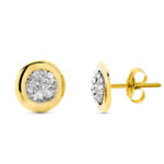 9K PENDIENTES ORO AMARILLO REDONDOS 8 MM CIERRE PRESION