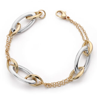 9K PULSERA ORO AMARILLO HUECA 19,5CM