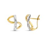 9K PENDIENTES ORO BICOLOR CIRCONITA COMUNION 14X13 MM CATALAN