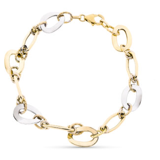 9K PULSERA ORO AMARILLO HUECA 20,5 CM