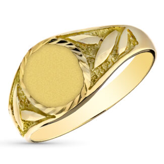 9K SELLO ORO AMARILLO MACIZO CADETE, ZONA GRABADO OVAL: 9X8 MM