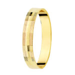 9K ALIANZA ORO AMARILLO TALLADA, ANCHO: 3 MM,