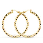 9K AROS ORO AMARILLO HUECOS RELIADOS BRILLO 36X3 MM