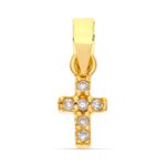 9K COLGANTE ORO AMARILLO DIAMANTES 0,03 CTS 6X4 MM