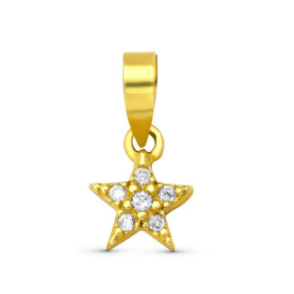 9K COLGANTE ORO AMARILLO ESTRELLA 6 DIAMANTES 0,033 QTES