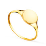 18K SELLO ORO AMARILLO FORMA REDONDA, ZONA GRABADO: 8 MM