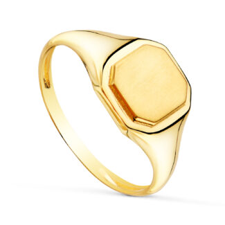 18K SELLO ORO AMARILLO MACIZO FORMA CUADRADA, ZONA GRABADO: 8,5X8,5 MM