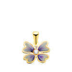 18K COLGANTE ORO AMARILLO MARIPOSA AZUL CON CIRCONITA, 11,5 X 9,5 MM
