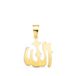 18K MEDALLA ORO AMARILLO ALA ES GRANDE SILUETA EN BRILLO, 16X15 MM