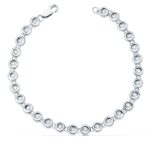 18K PULSERA RIVIERE ORO BLANCO 31 DIAMANTES LABORATORIO 0,434 QTS, VS2-G, ANCHO: 4,85 MM, LARGO: 19 CM