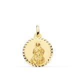 18K MEDALLA ORO AMARILLO VIRGEN INMACULADA TALLA CRUZADA 18 MM