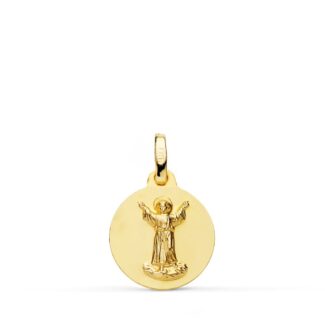 18K MEDALLA ORO AMARILLO DIVINO NIÑO LISA 14 MM