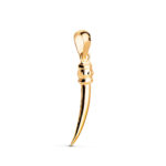 18K COLGANTE ORO AMARILLO CUERNO EN BRILLO. MEDIDA: 19 X 3 MM