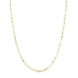 18K CADENA ORO AMARILLO MACIZA DIAMANTADA BRILLO. ANCHO: 2 MM. LARGO: 45 CM. CIERRE REASA