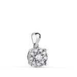 18K COLGANTE ORO BLANCO DIAMANTES DE LABORATORIO TALLA BRILLANTE 0,182 QTES. G-VS1. MEDIDA: 8 X 6,5 MM