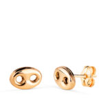 18K PENDIENTES ORO AMARILLO NUDO DE BARCO EN BRILLO. MEDIDA: 8 X 5,5 MM. CIERRE PRESION
