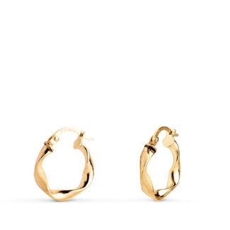 18K AROS ORO AMARILLO HUECOS RETORCIDOS MATE Y BRILLO 16 MM. GROSOR: 3 MM