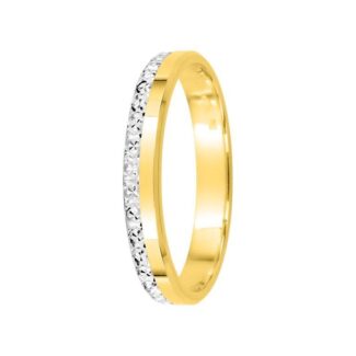 Alianza bicolor oro 18K