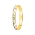 Alianza bicolor oro 18K