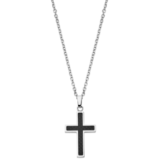 COLLAR CRUZ LOTUS STYLE LS1983-1/1 ACERO INOXIDABLE, HOMBRE