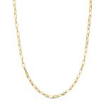 18K CADENA ORO AMARILLO FORZADA ESLABON ALARGADO. ANCHO: 3MM. LARGO: 50CM