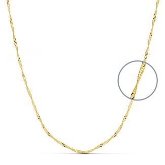 18K CADENA MACIZA SINGAPUR 40CM 1.5 MM