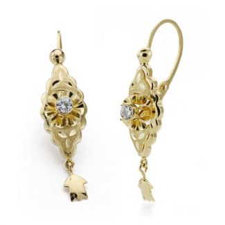 18K PENDIENTES CIGARRON 28X8 MM