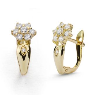 18K PENDIENTES BICOLOR CIRCONITA 15X7 MM