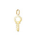 18K COLGANTE AMULETO ORO AMARILLO LLAVE CALADA EN BRILLO. MEDIDA: 18,5 X 8 MM