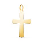 18K COLGANTE ORO AMARILLO CRUZ  EN BRILLO. MEDIDA: 29 X 19 MM