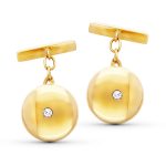 18K GEMELOS ORO AMARILLO REDONDOS CIRCONITA