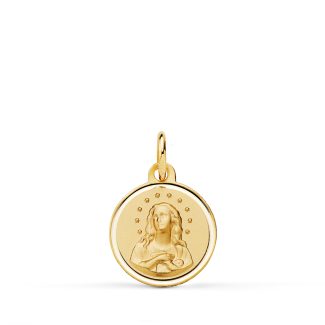 18K MEDALLA ORO AMARILLO VIRGEN INMACULADA BISEL 14 MM.