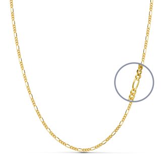 9K CADENA ORO AMARILLO CARTIER 3X1 MACIZA. ANCHO: 1,3 MM. LARGO: 50 CM